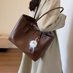 跨境新款大容量托特包包女2025秋冬通勤单肩包气质百搭手提PU大包