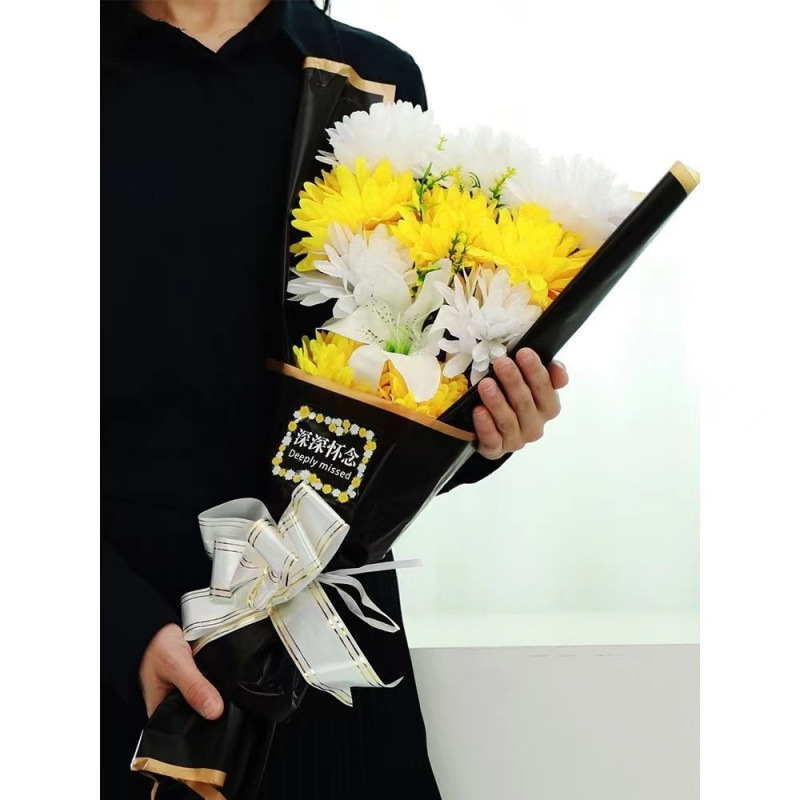 Qingming Festival holding flowers Qingming Festival simulated…