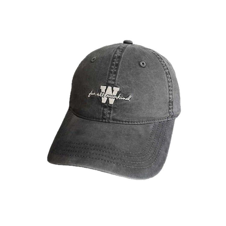 Primavera y verano letras estadounidenses bordadas gorra de béisbol de algodón lavado con agua para mujeres gorra de boca profunda gorra de pato para hombres gorra de moda