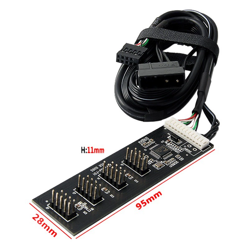 USB2.0 MU-9PIN-код к 4-интерфейсу Настольный стол Материнская плата 9-контактная, одна минута, четыре расширения платы HUB концентратор