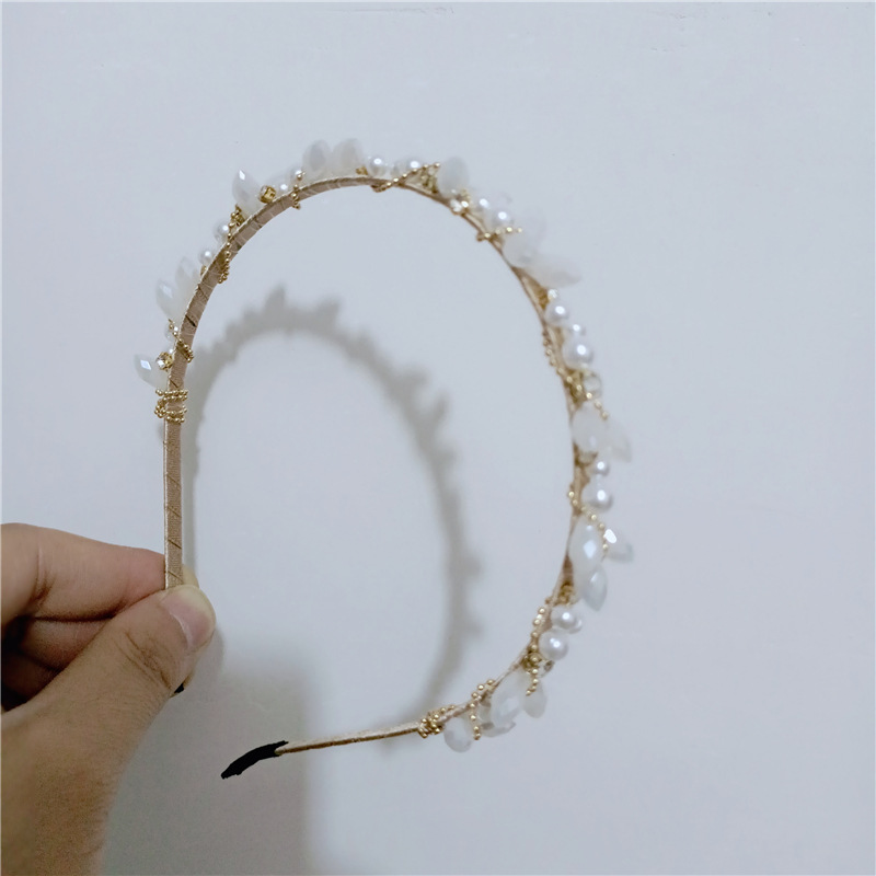 Women's Simple Style Geometric Artificial Pearl Hair Band display picture 8