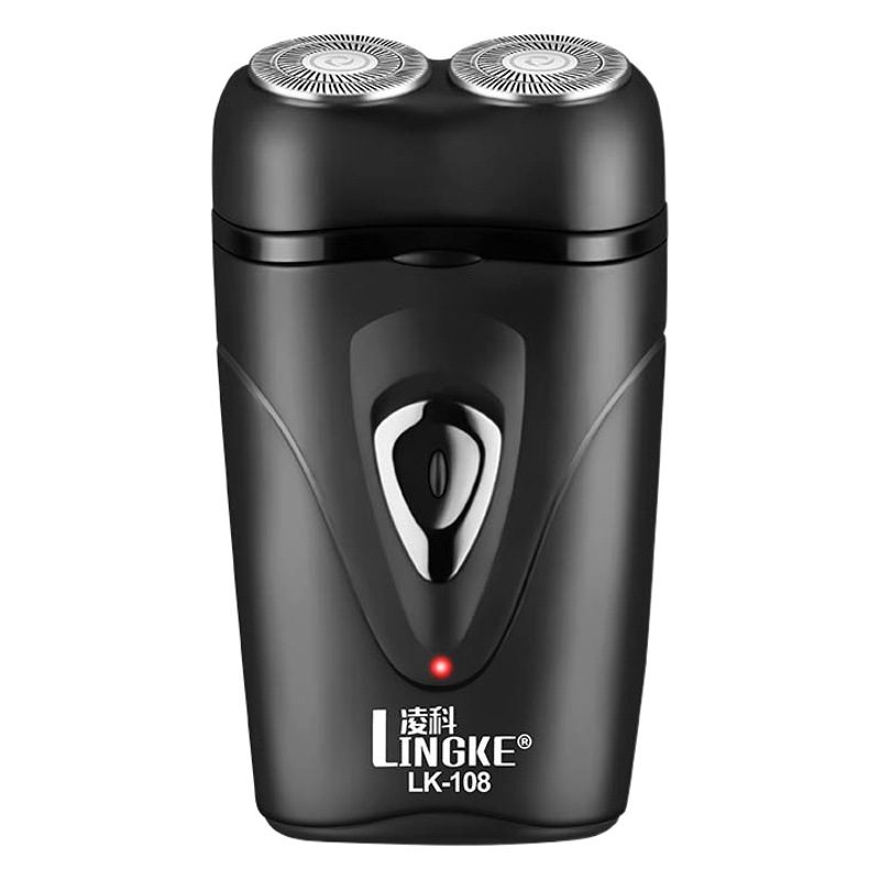 Afeitadora Lingke 108 de doble cabezal, lavable, flotante, recargable por USB para hombres, para uso en automóvil, con motor sin escobillas y funcionamiento silencioso.