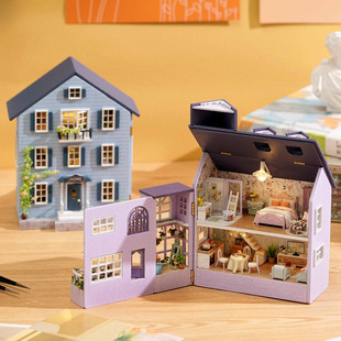 diy Cottage Mo Lan Manor-Happy Manor Wooden Handmade Opening and Casing Self-made Multi-level Gift Giving Female