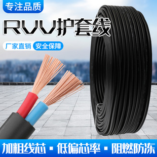 Cable Wire 2-Core 3-Core Sheathed Wire Household Charging Extension Cord Soft Wire Anti-Freeze Outdoor Anti-Fall Power Cord