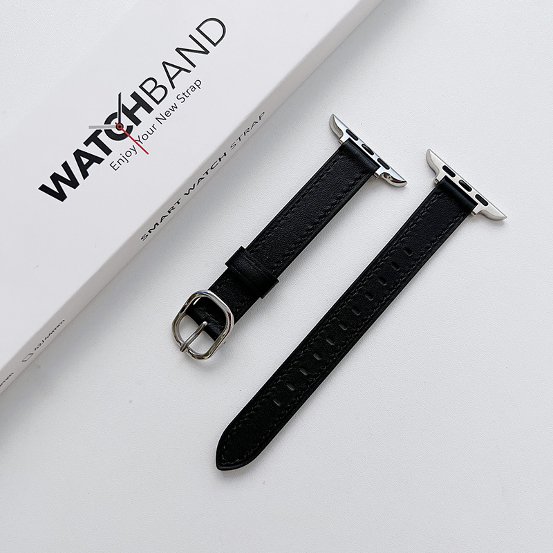 Adecuado para iwatch7 Apple Correa pequeña cintura applewatch654321 generación se correa de cuero para niñas delgada