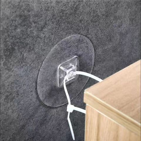 Cabinet anti-dumping holder punch-free strong wire storage cable organizer fixed wire clip self-adhesive ribbon buckle