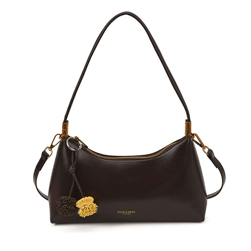 Bolsos de brazo franceses de alto nivel de invierno para mujeres 2025, nuevos bolsos de hombro de moda versátiles, bolsos retro