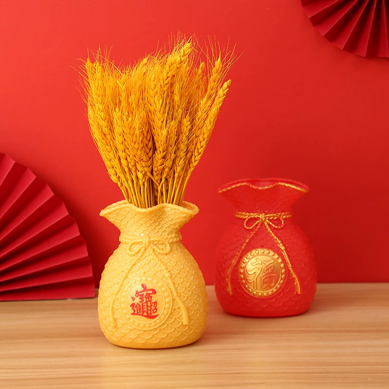 Праздничная пластиковая ваза для весеннего фестиваля, ваза для удачи, цветочная композиция, привлекающее удачу украшение для входа, украшение для дома, подарок на новоселье.