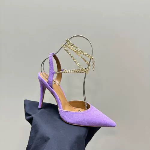Summer import suede transparent belt, sandals