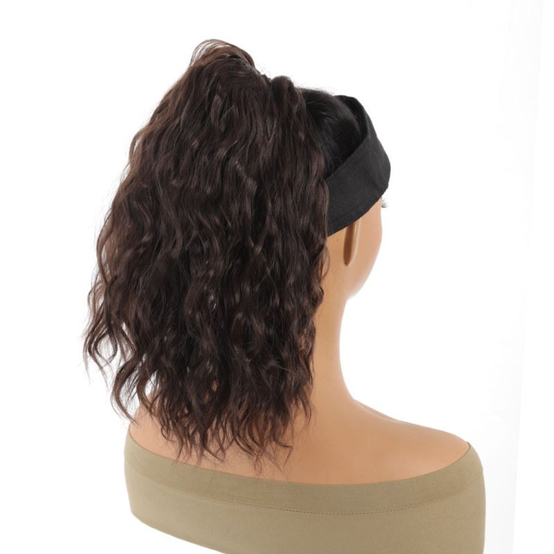 European And American Style Synthetic Hairpiece For Women Short Drawstring Ponytail Wool Curl Hair Extension Wholesale_voghion.com