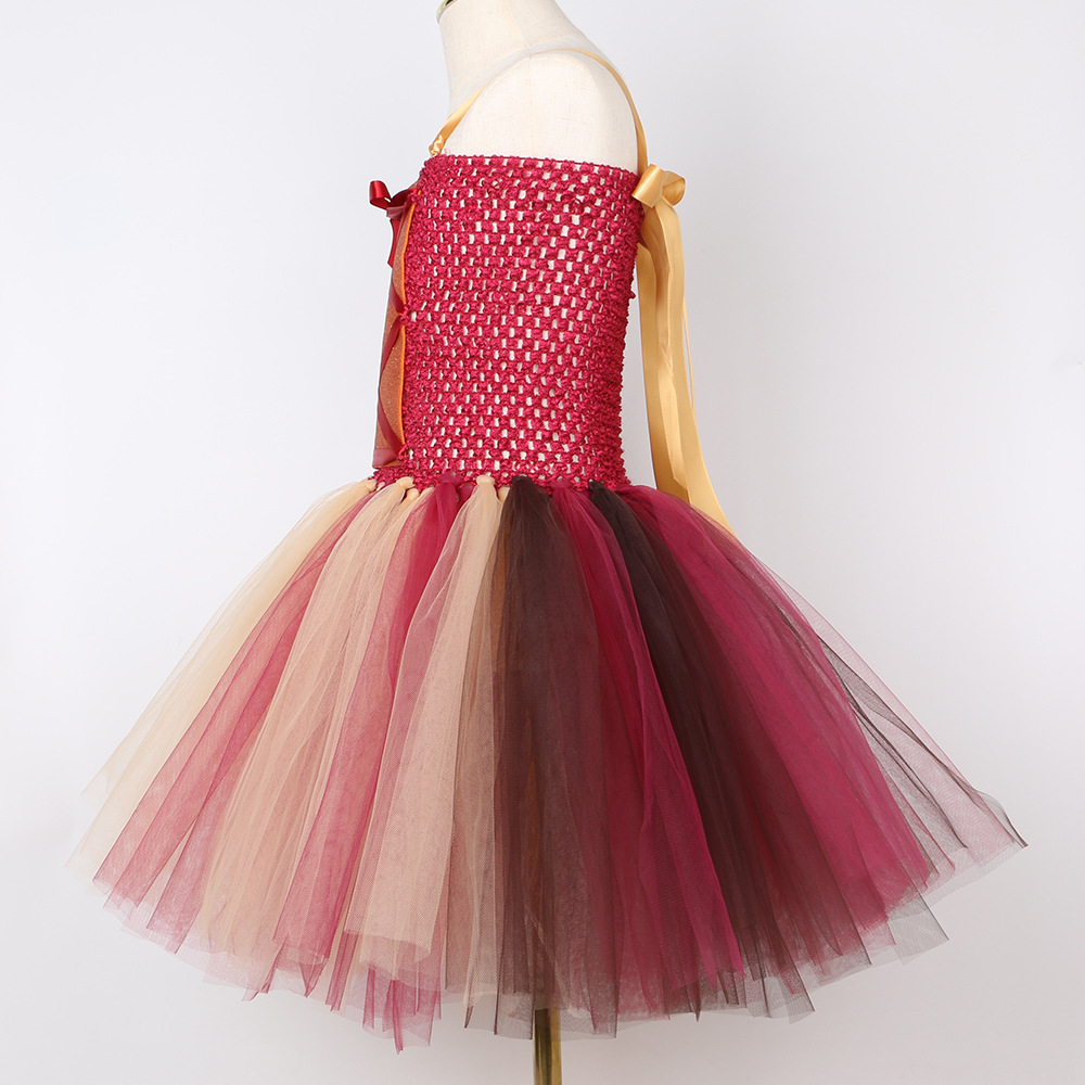 Kid's Clothing children's clothing children's Halloween witch costumes Witch is also crazy role playing mesh tulle skirt_voghion.com