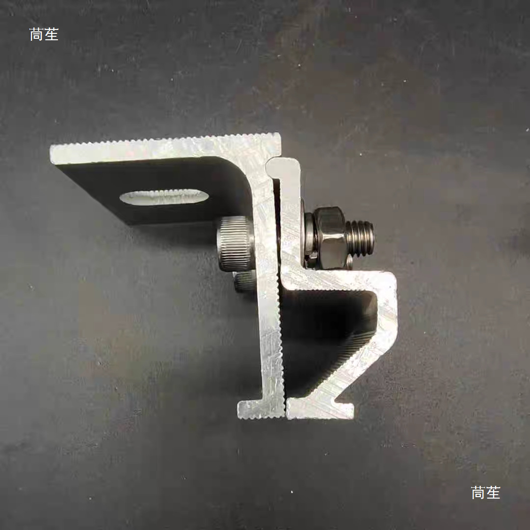 400/430型铝镁锰板屋面固定防风抗风夹具光伏铝合金平面双片夹具
