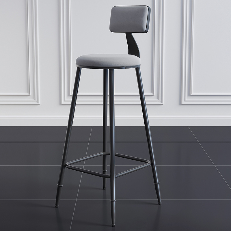 Silla de bar de hierro forjado simple taburetes de bar modernos para comidas caseras respaldados taburetes de bar de lujo ligero image 30