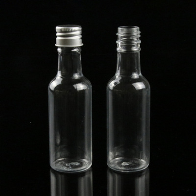 廠家供應 50ml透明塑料瓶 pet威士忌小酒瓶 酒瓶 液體塑料瓶