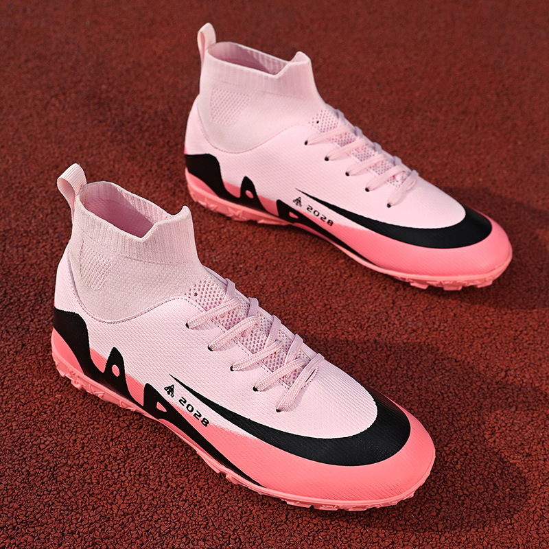 Zapatos de fútbol transfronterizos de alto nivel, zapatos de fútbol de clavos largos para hombres y mujeres, zapatos de entrenamiento de clavos para estudiantes jóvenes, comercio exterior al por mayor