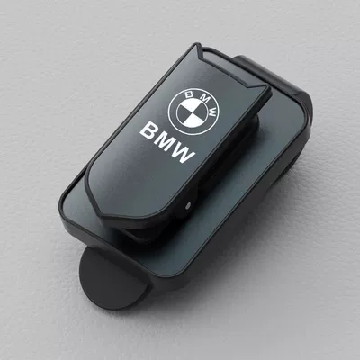 Car Glasses Clip Car Storage Supplies Multifunctional Fixed Car Sunglasses Sunglasses Card Clip Sun Visor (Car Glasses Clip/Bill Clip) - black-body-gray-surface-customizable-car-logologo