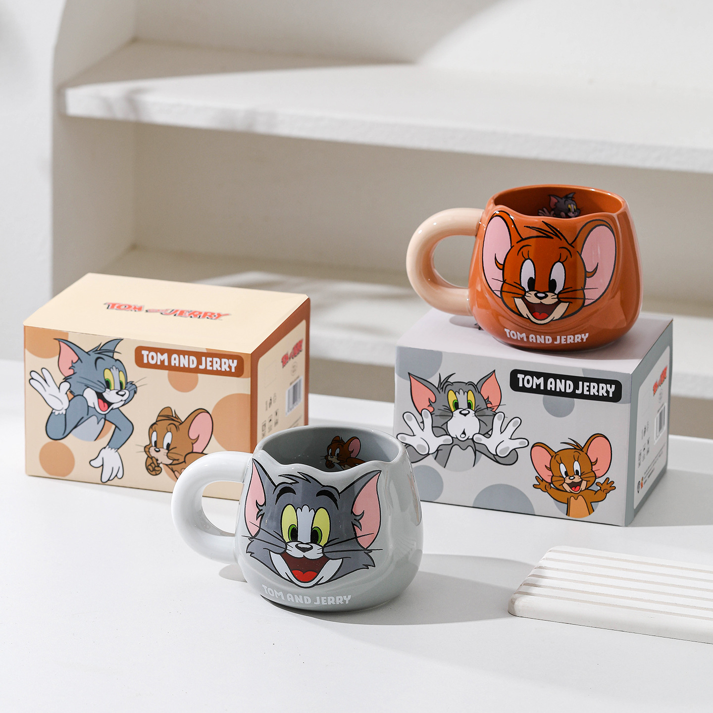 猫和老鼠联名卡通家用水杯生日礼物正品授权伴手礼卡通陶瓷马克杯