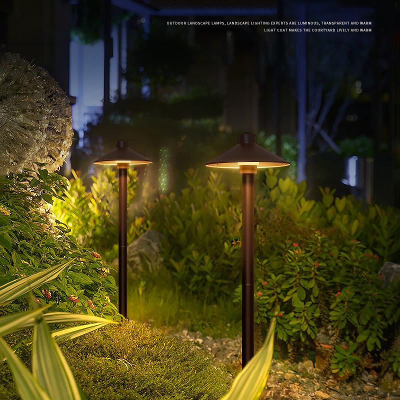 Led Creative Outdoor Lawn Light, Waterproof Villa Umbrella-Shaped Garden Light, Landscape Garden Light, Household Ground-Inserted Mushroom Light