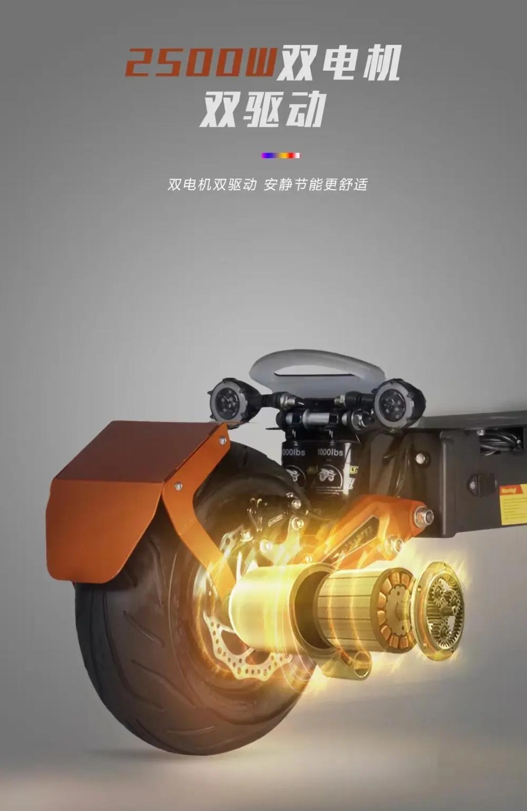 Guan Hejia Victory 11-inch Adult Electric Dual-Drive Off-Road Foldable Scooter D5 Standard Two-Wheel Others