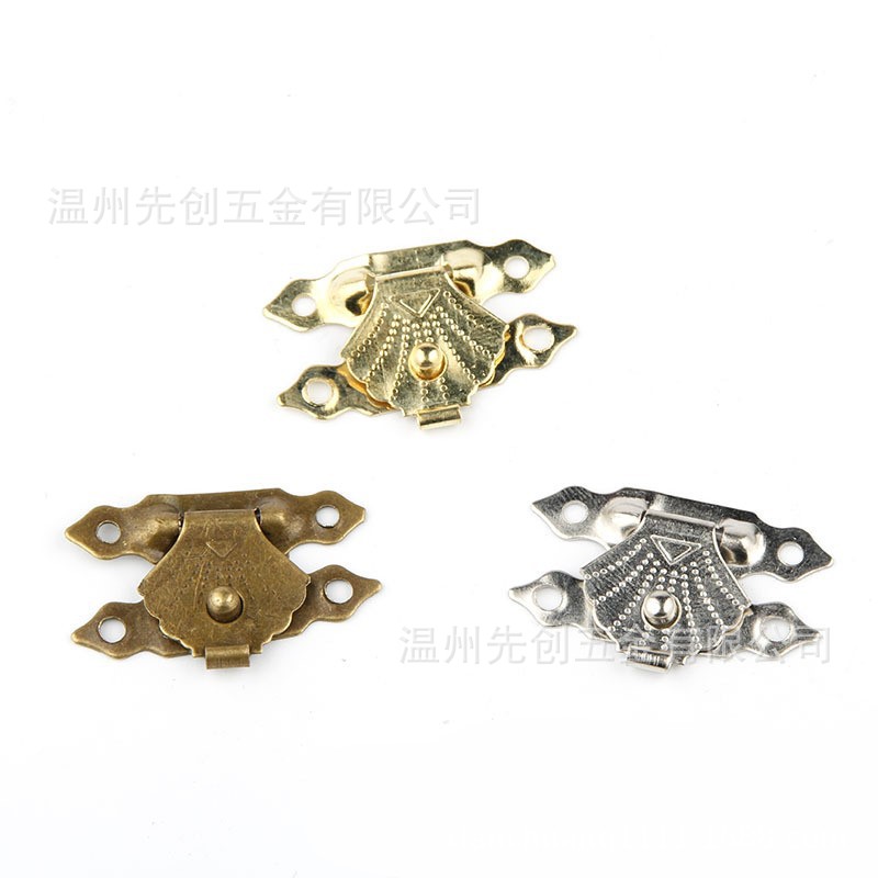 2059锁扣30*18迷你家具元宝箱扣礼盒首饰盒搭扣扣木盒DIY三角扣