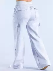 New DFYNE Spring and Autumn Winter Trendy Straight Leg Pants Loose Multi Pocket Fitness Pants Work Pants Wide Leg Health Pants