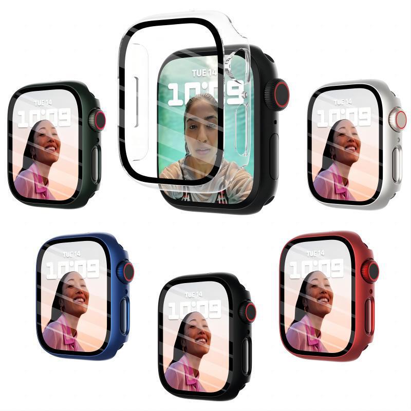 For Apple Apple Watch 7 Generation Watch Case PC Oil Spray Tempered Film Integrated Protective Shell iwatch8 Watch Case For Apple Apple Watch 7 Generation Watch Case PC Oil Spray Tempered Film Integrated Protective Shell iwatch8 Watch Case