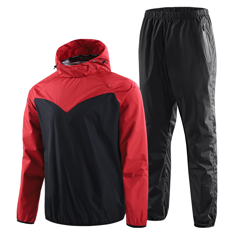 Europa y Estados Unidos hombres transfronterizos running bully trajes de entrenamiento de fitness camisas deportivas casuales sueltas dos piezas set de abrigo