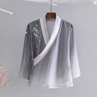 Yi Ge Wen Zen Han одежда женская Улучшенная вышивка на весну и лето в китайском стиле ретро Топ дзен одежда женская сказочная чайная одежда из двух частей