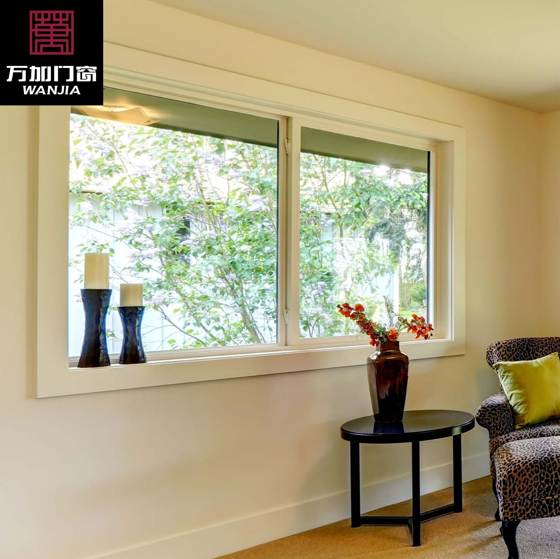 【佛山直销】外贸门窗隔热UPVC窗户 海螺型材塑钢窗户 推拉玻璃窗