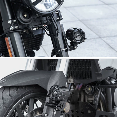 Motorcycle spotlights with far and near Motorcycle headlights, headlights