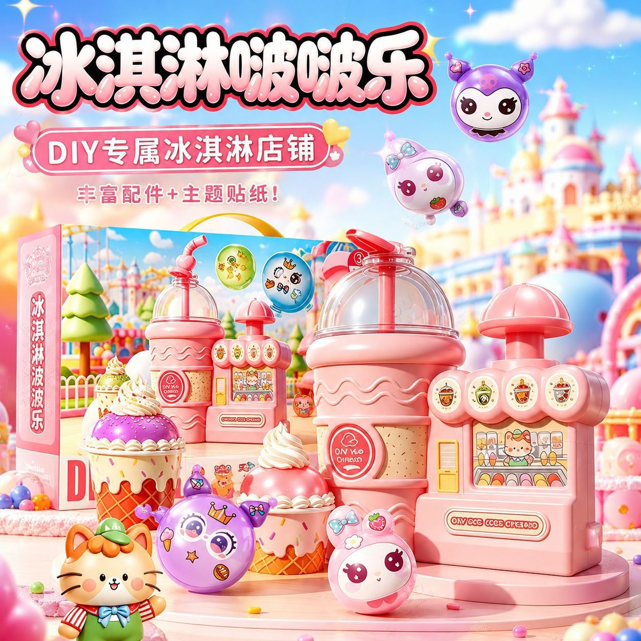 Cross-Border Magic Ball Sticky Fun Toy for Boys and Girls, DIY Magic Balloon Inflator, Sticky Fun Children's Toy