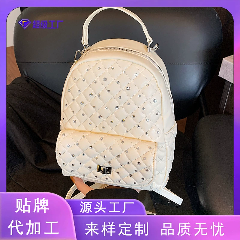 Летняя мини-сумка для женщин, маленькая ароматная модная сумка через плечо с цепочкой для женщин, простой однотонный рюкзак с ромбами