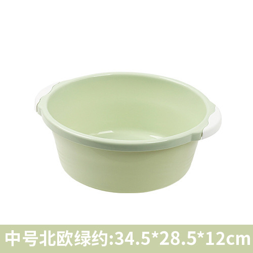 家庭用洗面器多機能シンプルな洗顔と洗濯洗面器肥厚耐久性のあるプラスチック洗面器ラウンド洗面器洗濯用|undefined