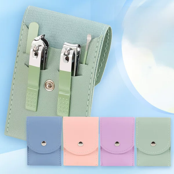 Nail Clipper 4 Piece Set Colorful Color Folding Bag Nail Clipper Nail Clipper Tool Set Nail Clipper Gift Set