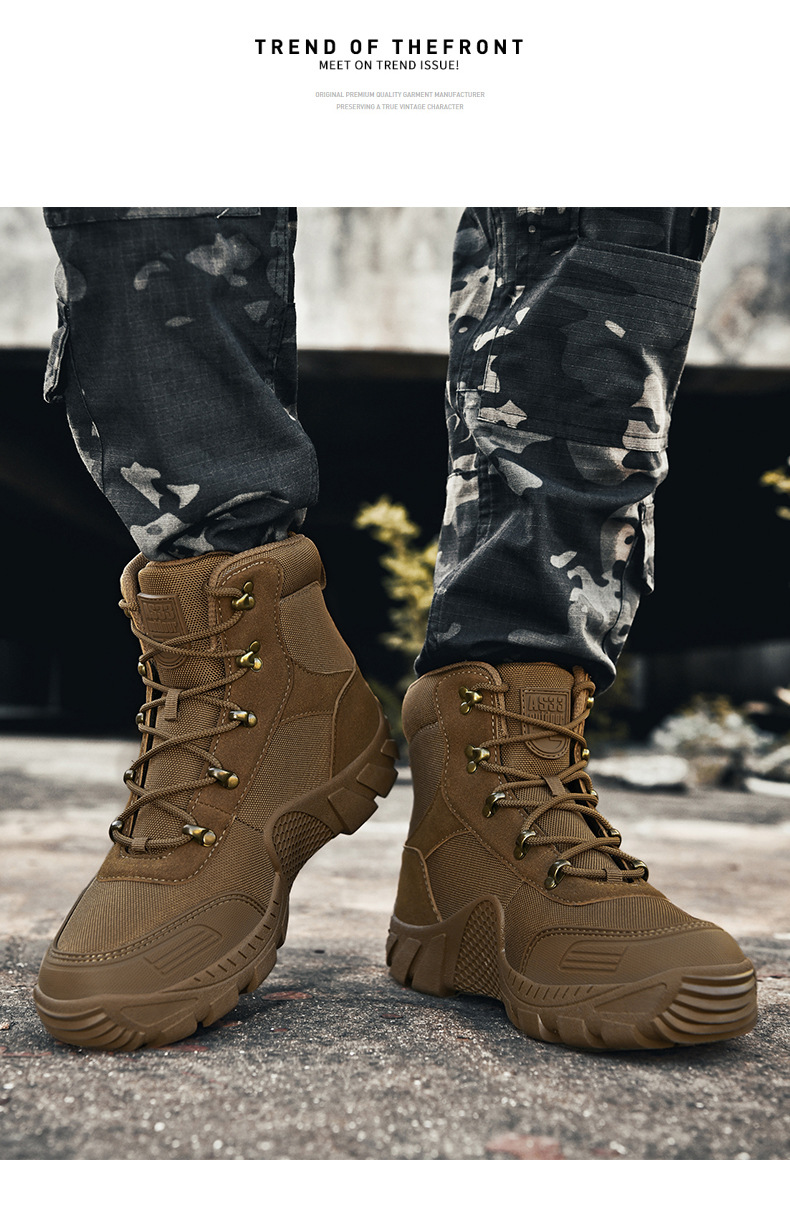 Waterproof Men's Tactical Combat Boots For Outdoor Field Training_voghion.com