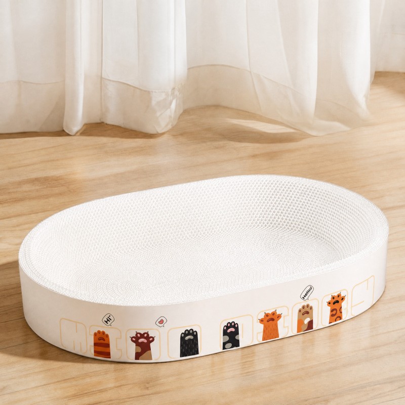 Caja de gato de papel corrugado de vaca blanca, caja de gato de tamaño super grande, cuatro estaciones, productos para gatos generacionales, envío gratuito. image 15