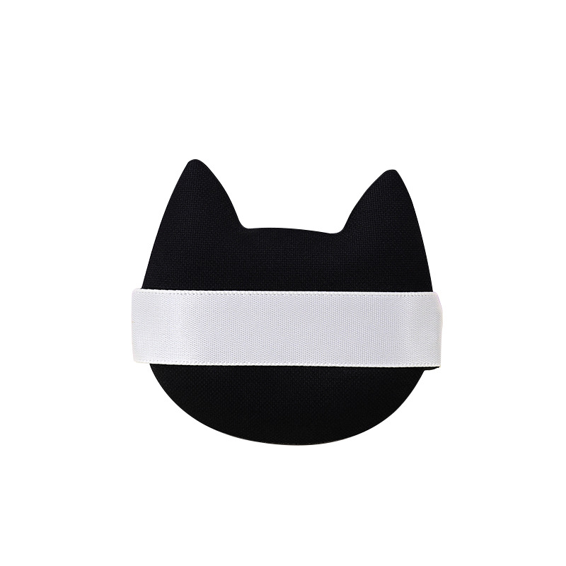 Fábrica personalizada cabeza de gato sin látex cojín de aire seco y húmedo de doble uso esponja de maquillaje soplo de polvo impresión transfronteriza logo belleza huevo