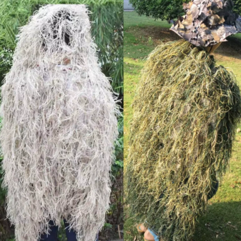 Открытый охота 3D камуфляж Ghillie Голова пустынного леса декоративная сеть Ghillie Кемпинг Рыбалка Птицы Костюм