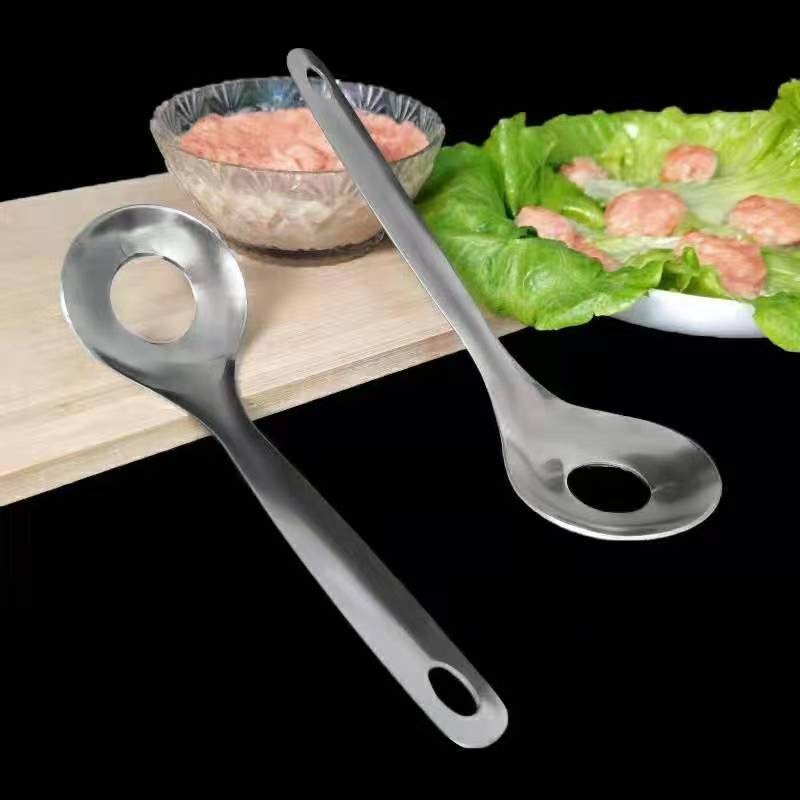ステンレスミートボール制作スプーンメーカー直売押しミートボール制作器創意キッチンガジェット家庭用懐炉|undefined