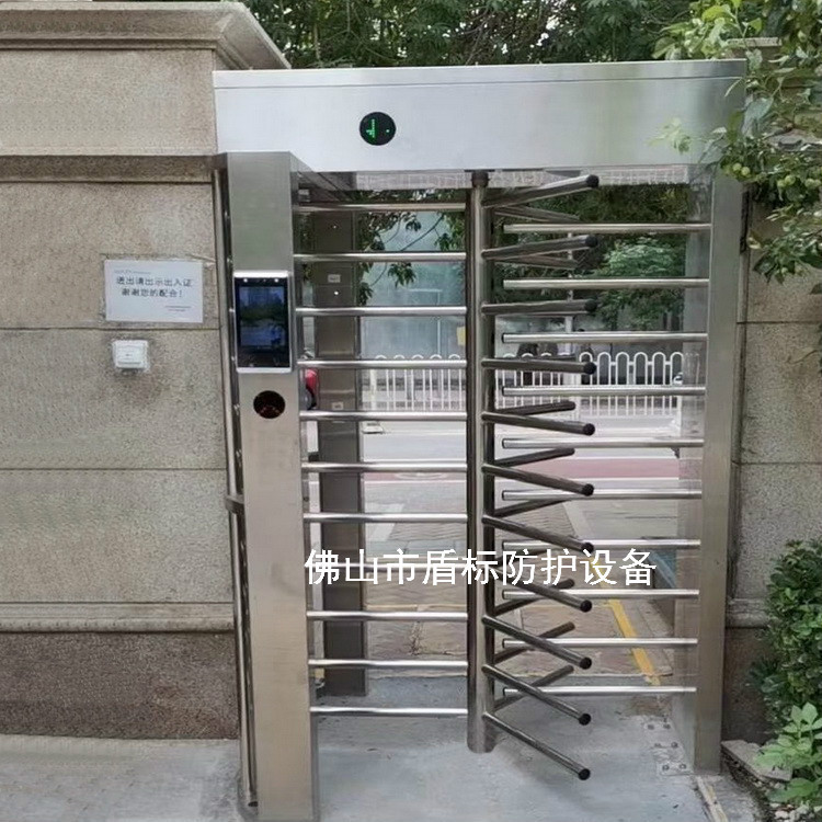 单位小区入口不锈钢全高转闸门 人行通道回转门 栅栏人行通道闸