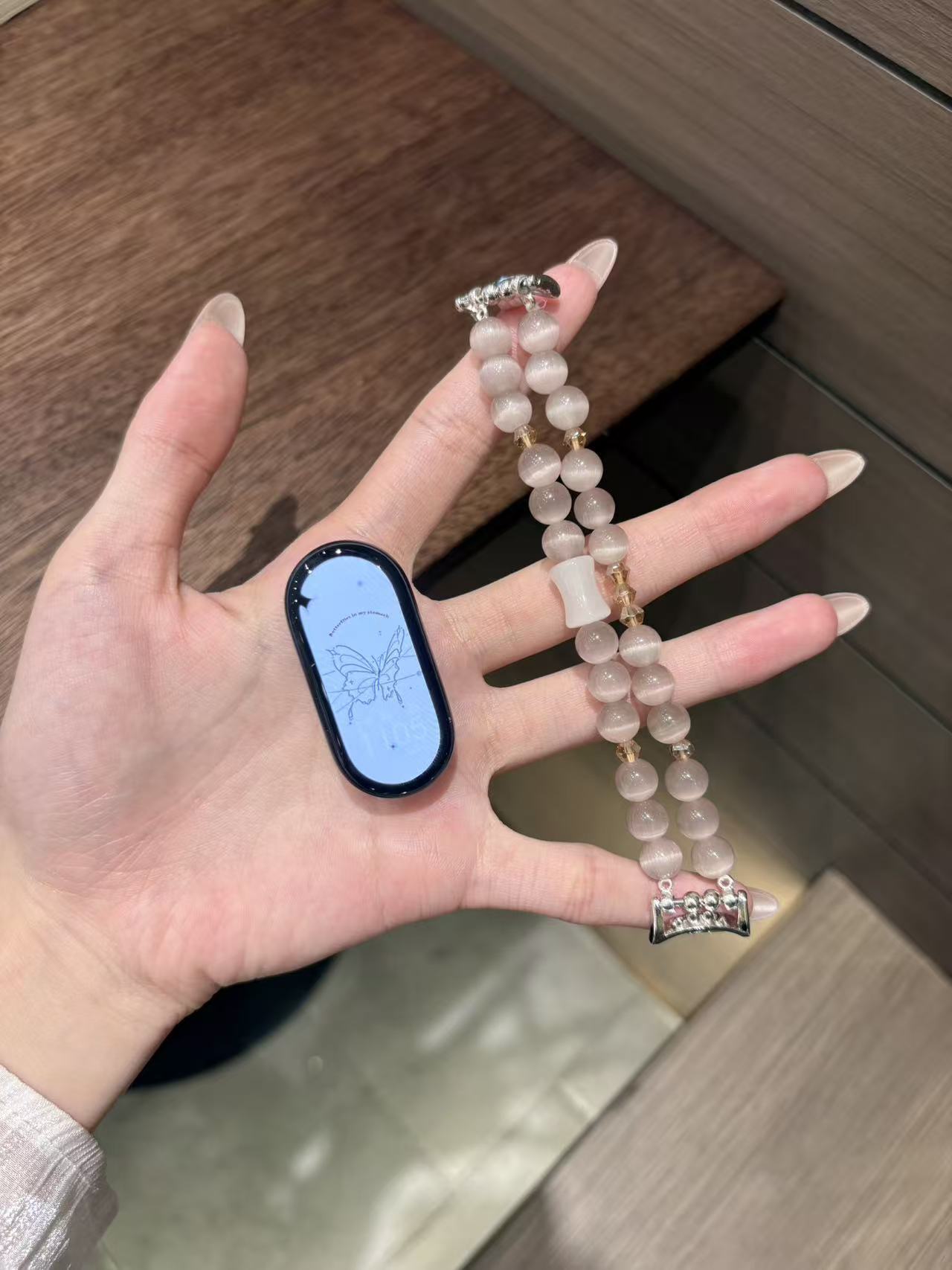 Watch strap - light pink cat eye