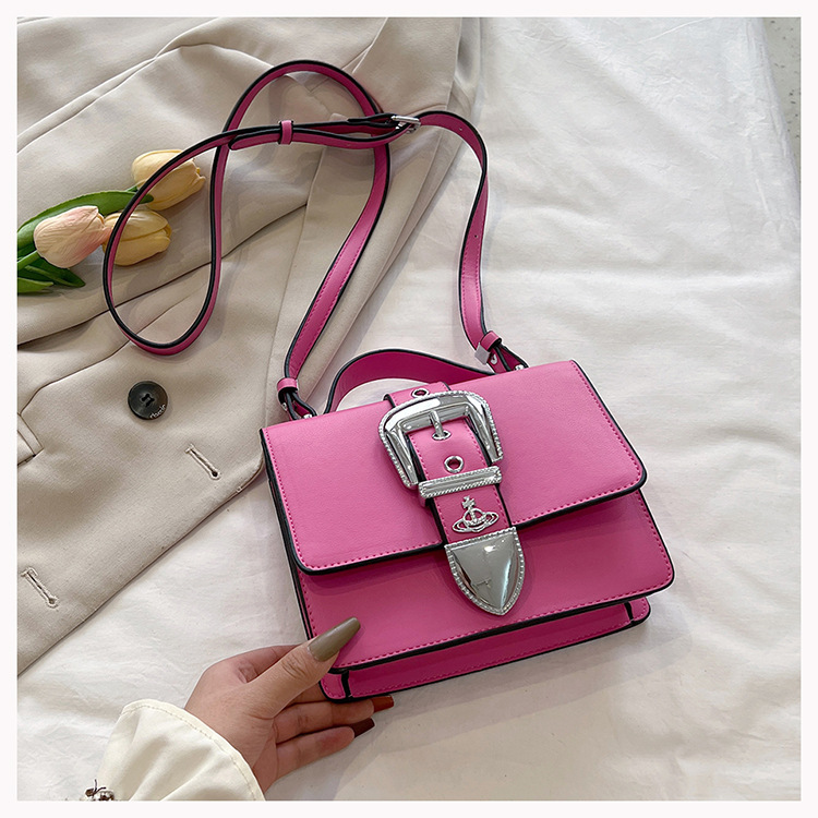 2023 Solid color belt decoration small square temperament women's new fashionable and popular shoulder casual Korean_voghion.com