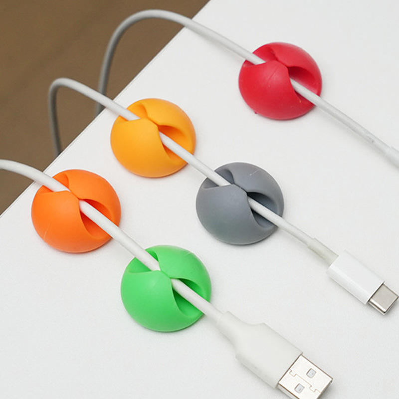 Abrazadera de cable devanadera de un solo orificio cable de carga directa de fábrica cable de datos Cable de ratón Cable de escritorio organizador de cable