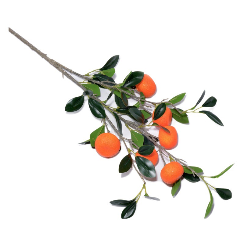 Artificial naranja al por mayor fruta rama Navidad decoración apoyos de espuma boda salón Berry falso flor adornos