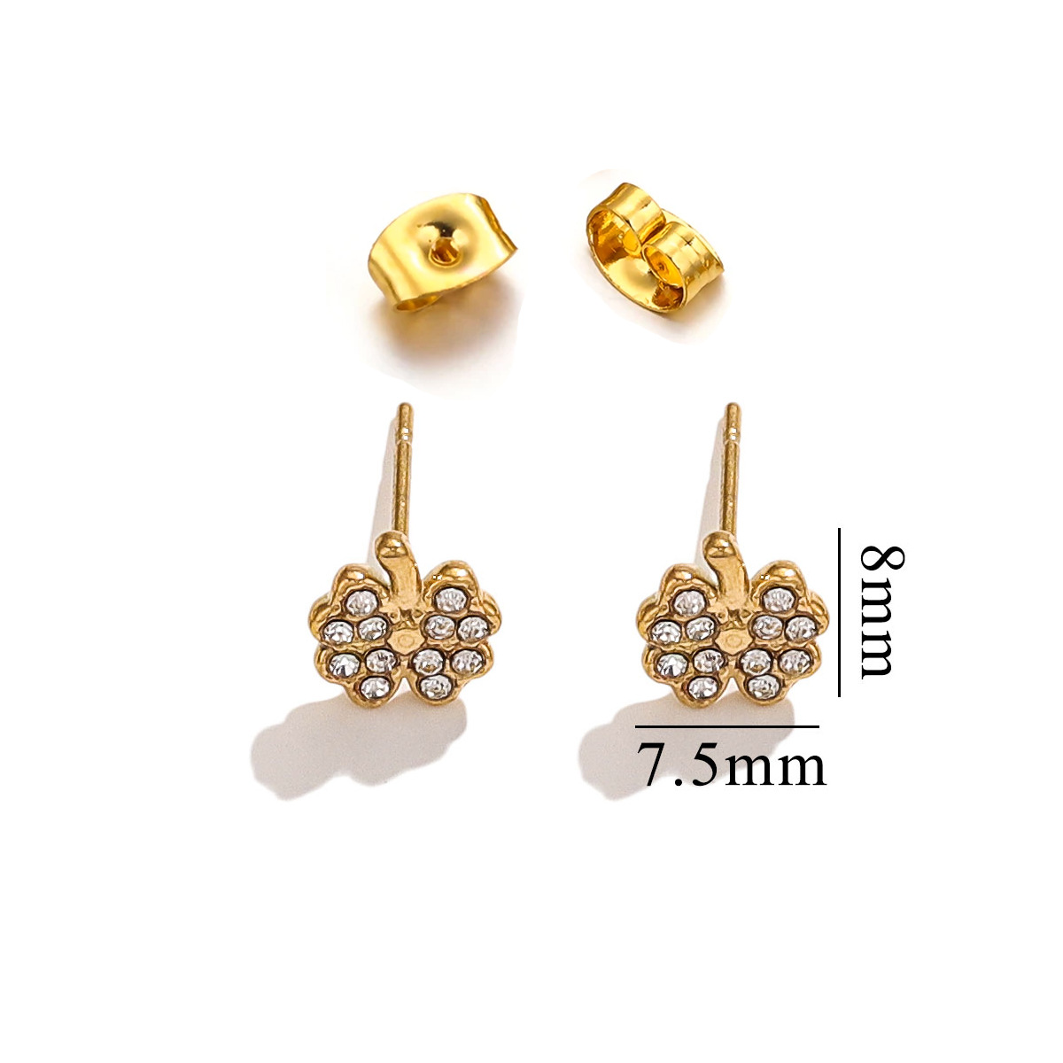 Acero inoxidable Moda europea y americana Personalidad Pendientes retro desgastados Luna Estrella Amor Rayo Pendientes de diamantes Acero de titanio