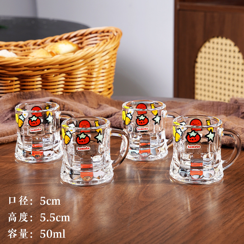 可爱小酒杯高颜值微醺清酒烧酒玻璃杯白酒一两家用套装迷你小杯子|undefined