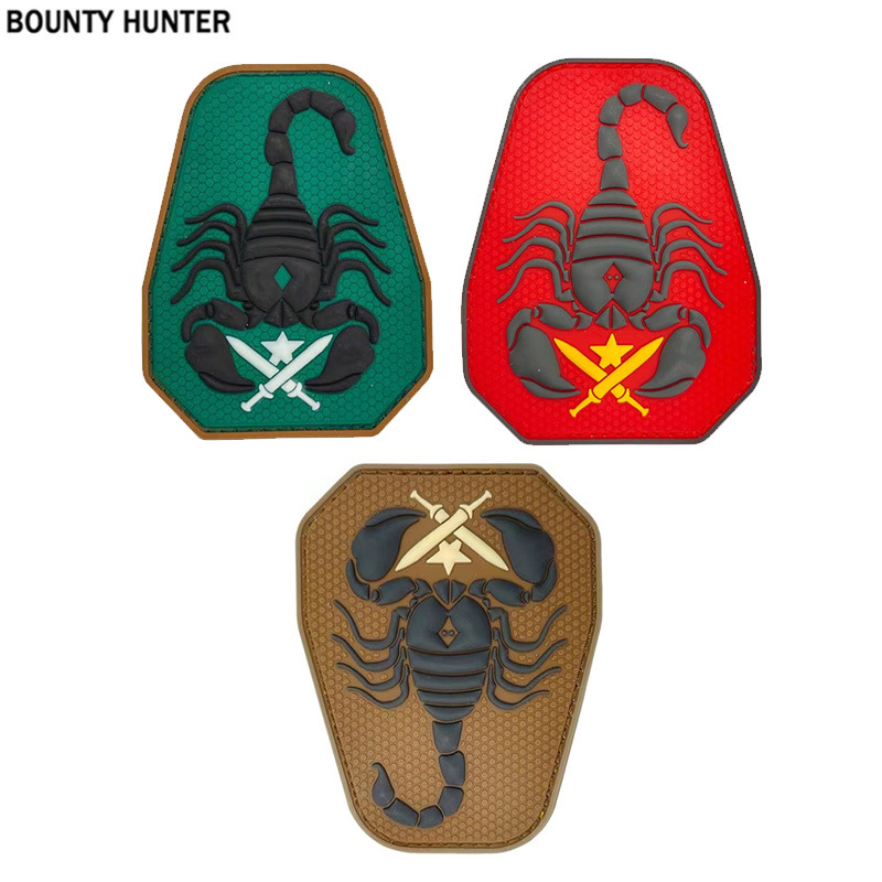 蝎子连队战术士气徽章3D PVC橡胶魔术贴STARS星球大战浣熊市臂章
