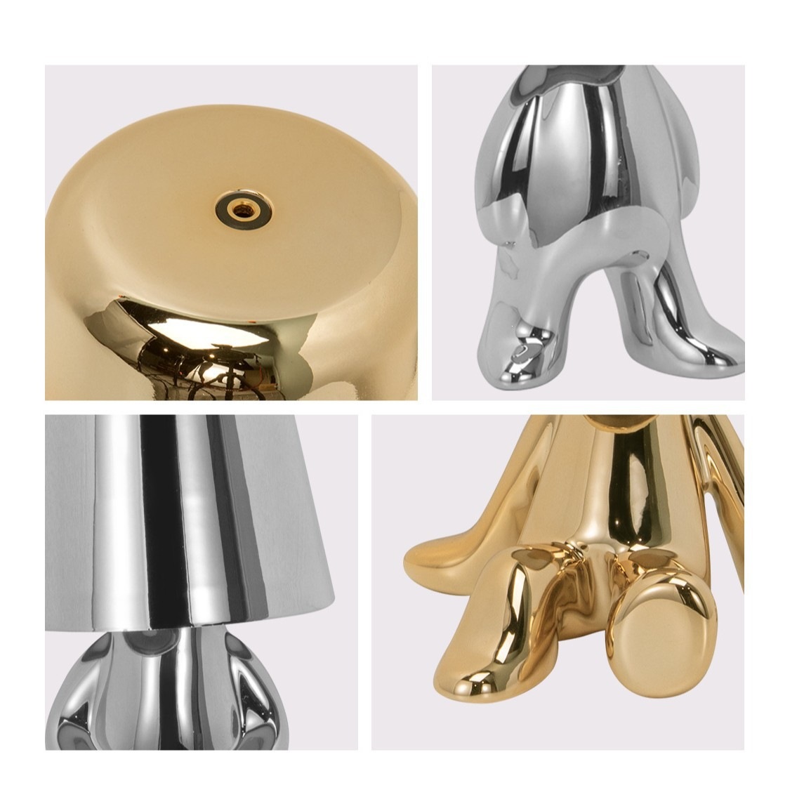 Ventas transfronterizas pequeñas lámparas de escritorio de oro recargable lámpara de noche decoración de lámparas de escritorio regalos de cumpleaños de vacaciones decoración image 5