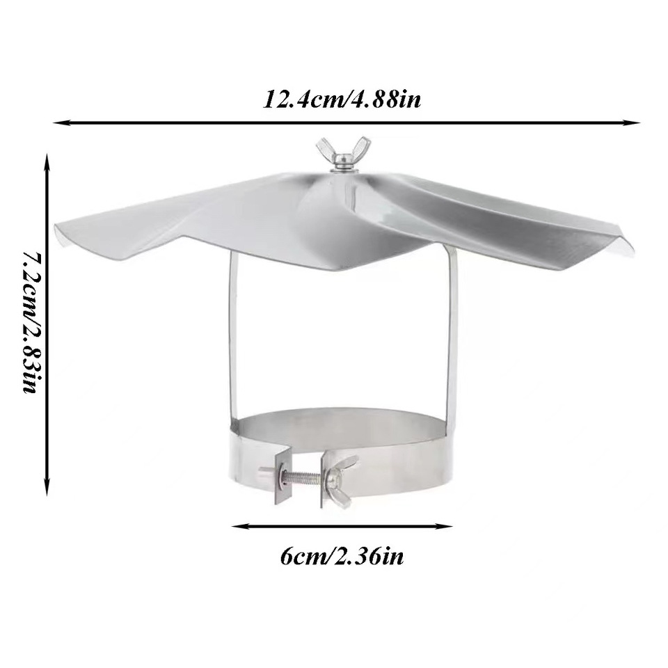 Accesorios de acero inoxidable anti-Marte chimenea aislamiento térmico red de fábrica directa de humo tubería tienda de campaña de bloqueo de humo de camping de alta temperatura vidrio resistente