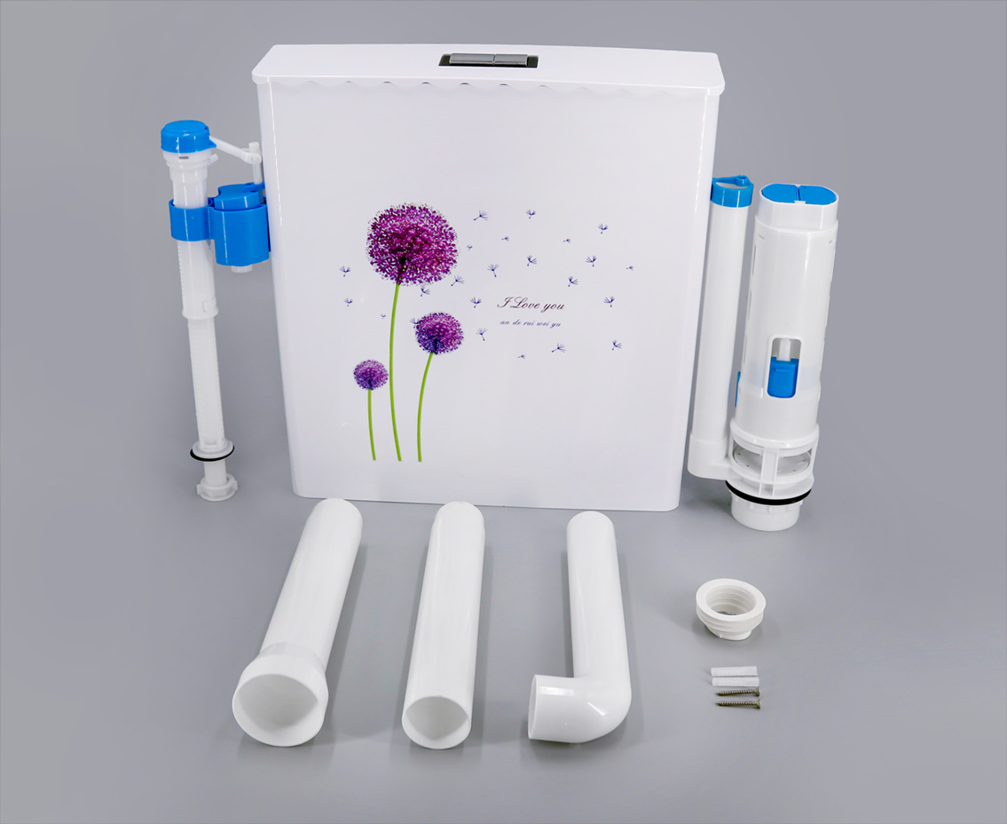 One-click bouncing water tank, bathroom squat toilet energy-saving flushing tank, thickened water tank, toilet squat toilet wall-mounted flushing tank Item Picture